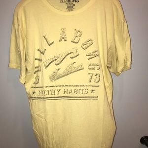 Yellow billabong shirt